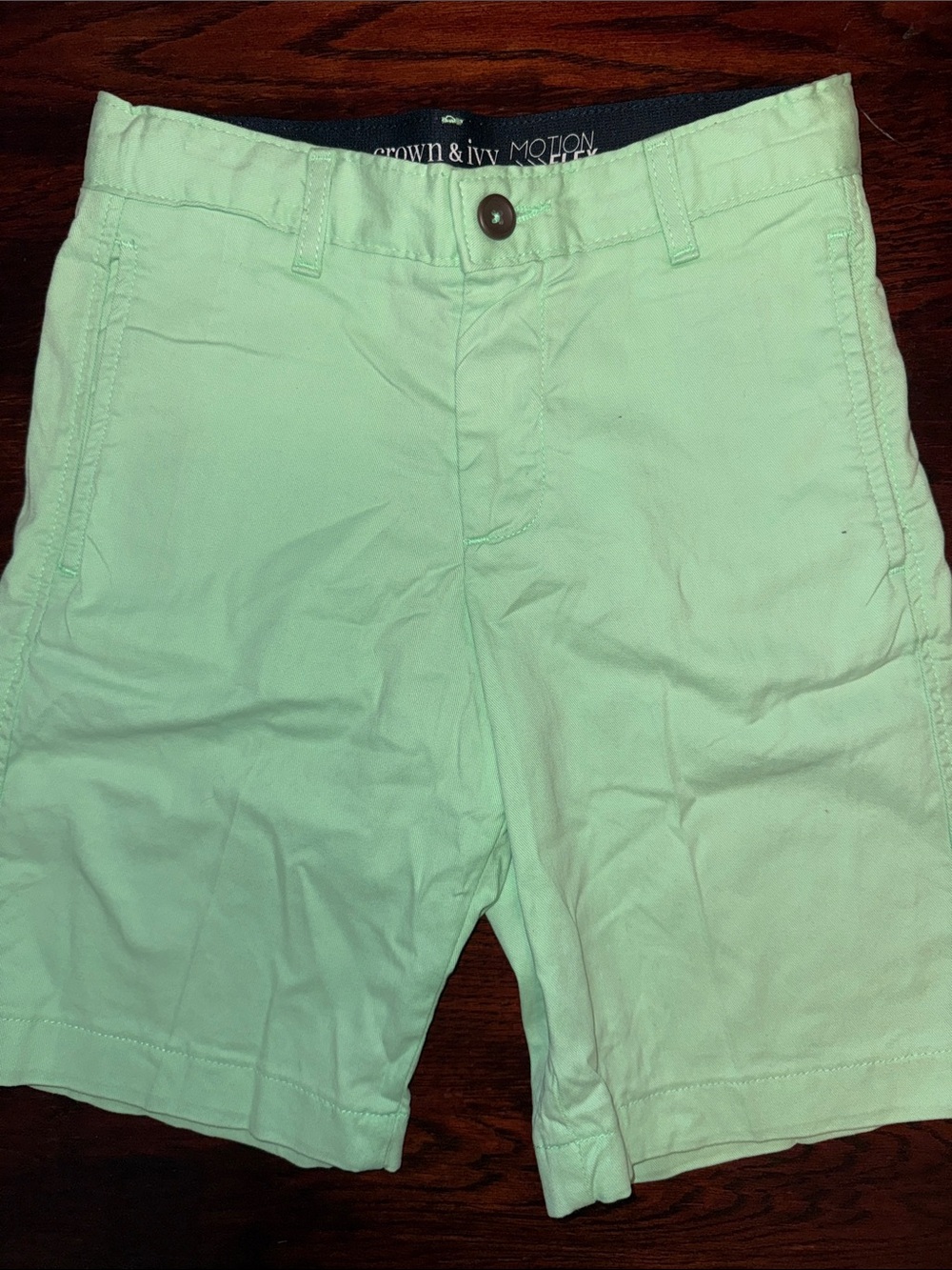 crown & ivy Light Mint Green Flat Front Men’s Shorts